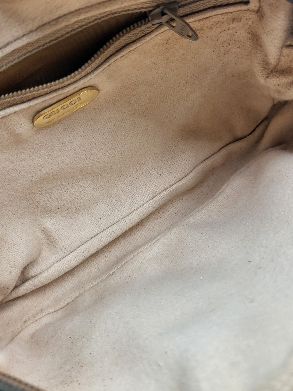 GUCCI GG PLUS CANVAS BEIGE SHOULDER CROSSBODY BAG..Vintage Authentic.. - Picture 11 of 16